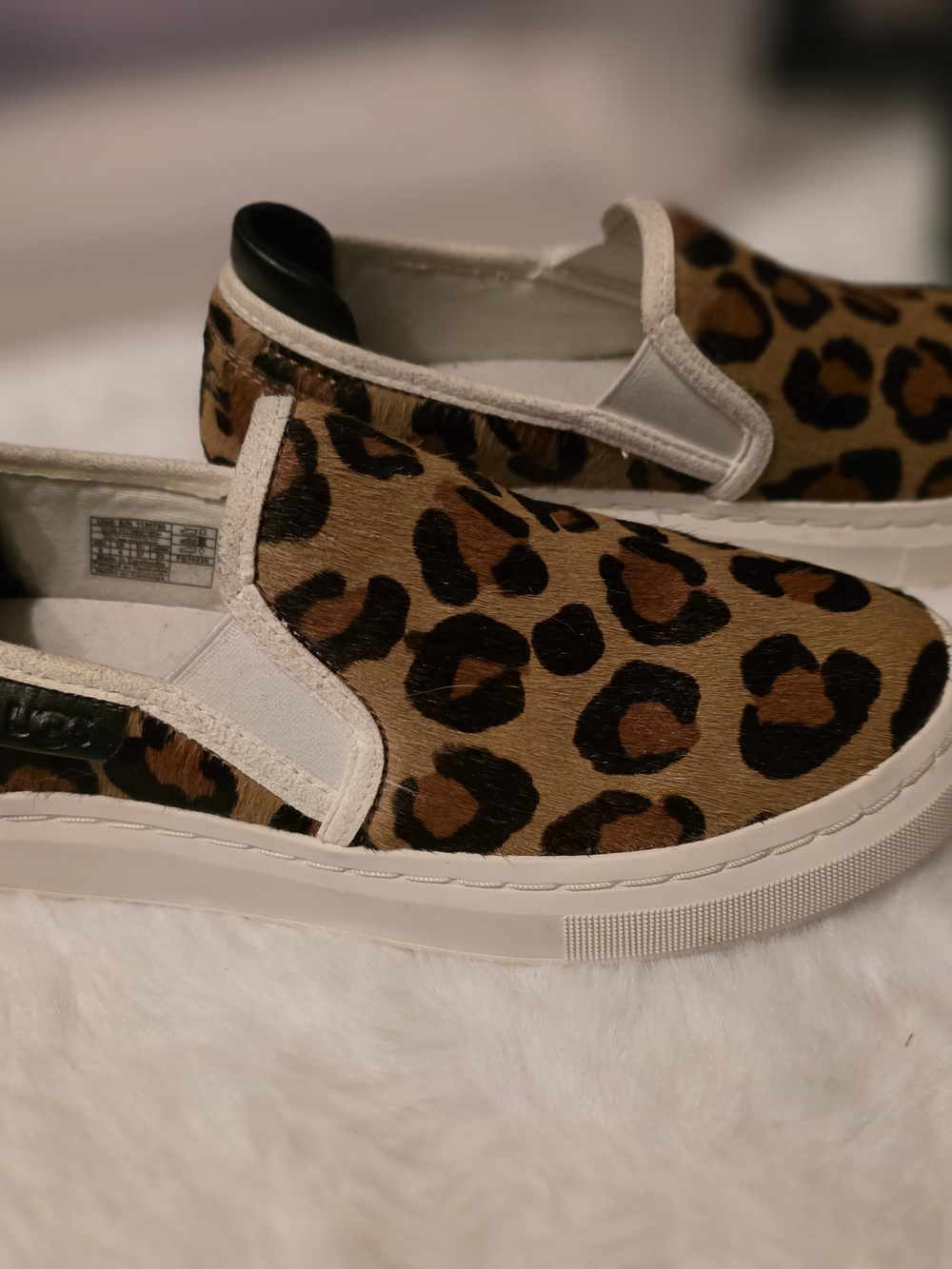 Uggd Leopard Print Slip-On Sneakers - Tan/Black
